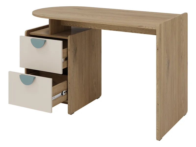 Zarek Sovrumsmöbelset - Brun, beige och blå - Möbler - Barnmöbler - Förvaring barnrum - Skåp barnrum