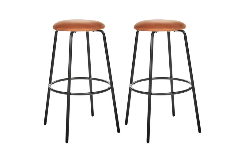 Barstol Morton set om 2 Orange-Svart, Orange-Svart