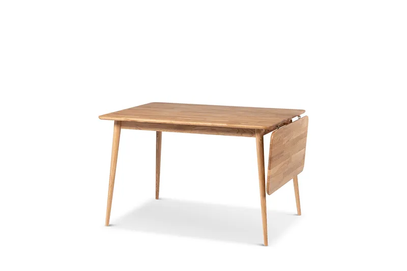 Alborg Förlängningsbart Matbord 120-160 cm för 4 personer  i massivt trä, Brun/Natur