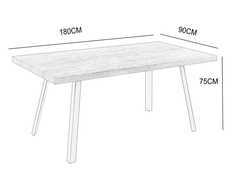 Algot matbord 180x90 cm - Ek - Ek - Möbler - Bord & matgrupper - Matbord & köksbord