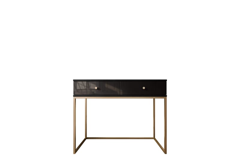 Altenau Sminkbord 100x40 cm, Svart/Brun