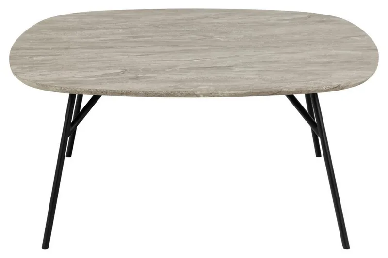Arwina Kvadratiskt Soffbord 90 cm i Marmor med Metallben - Grå - Möbler - Bord & matgrupper - Soffbord
