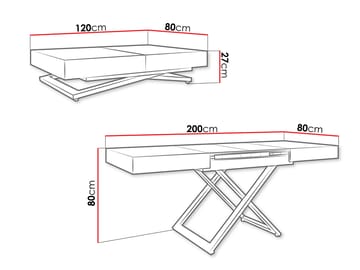 Avendi Soffbord 120 cm - Svart, grå - Möbler - Bord & matgrupper - Soffbord