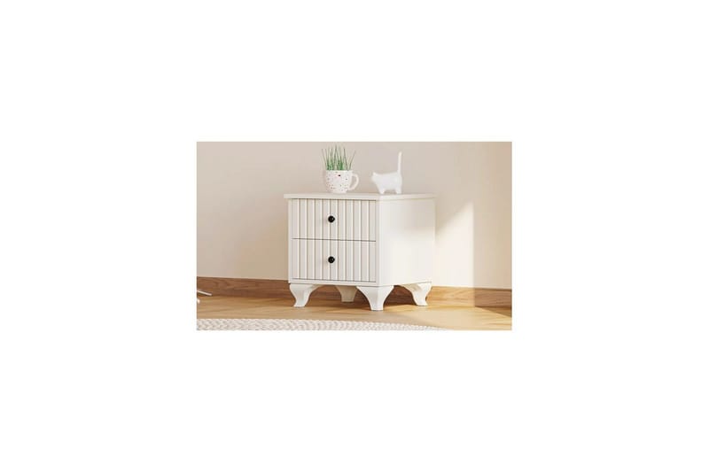 Beynor Sängbord 45 cm - Matt Vit - Möbler - Bord & matgrupper - Avlastningsbord - Sängbord & nattduksbord
