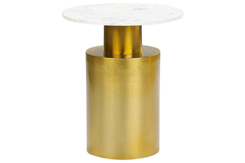 Brennen Sidobord 40 cm, Guld/Vit