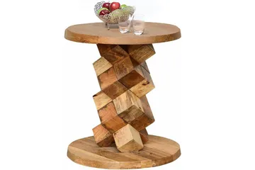 Lithia Sidobord 40 cm Runt - Brun - Möbler - Bord & matgrupper - Avlastningsbord - Brickbord & småbord