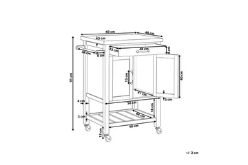 Mylove Serveringsvagn - Svart - Möbler - Bord & matgrupper - Avlastningsbord - Brickbord & småbord