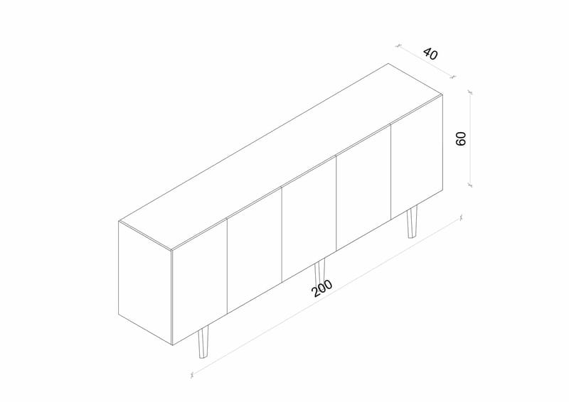 Capella Konsolbord 200x60x40 cm - Grå - Möbler - Bord & matgrupper - Avlastningsbord - Hallbord