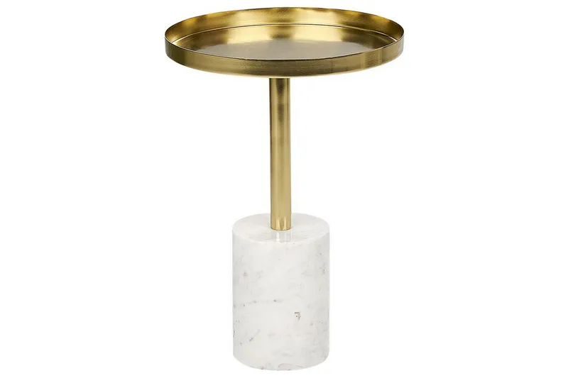 Charis Sidobord 36 cm, Guld/Vit