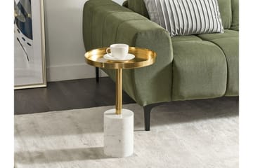 Charis Sidobord 36 cm - Guld/Vit - Möbler - Bord & matgrupper - Avlastningsbord - Lampbord