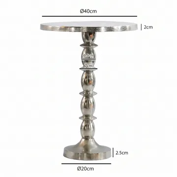 Dalor Runt sidobord 40 cm i aluminium med rå finish - silver - Möbler - Bord & matgrupper - Avlastningsbord - Konsolbord & sidobord