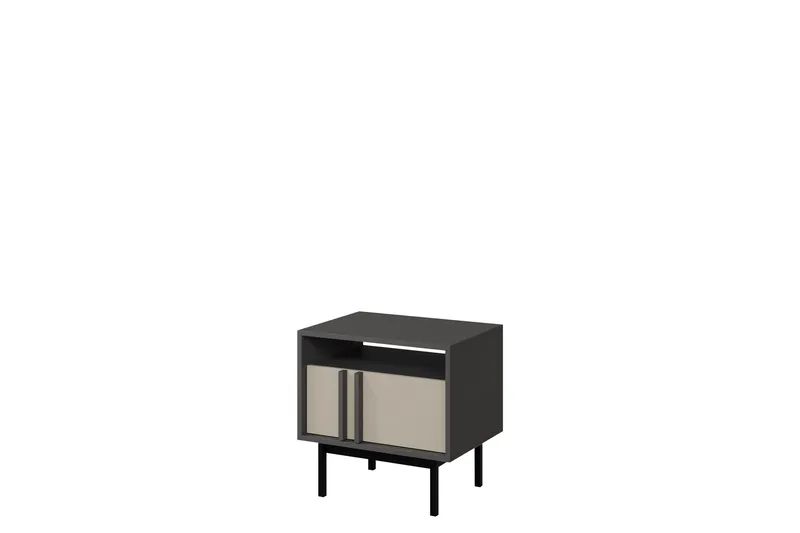 Farshian Sängbord 53 cm, Grå/Beige