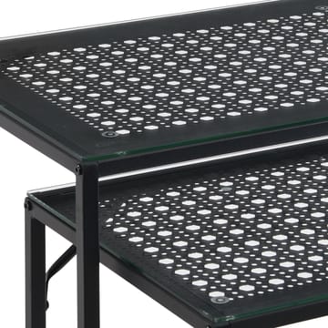 Galora Konsolbord 100 cm Set om 2 - Transparent och mattsvart - Möbler - Bord & matgrupper - Avlastningsbord - Satsbord