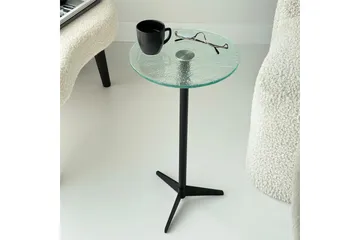 Giada Sidobord 25 cm - Transparent/Svart - Möbler - Bord & matgrupper - Avlastningsbord - Lampbord