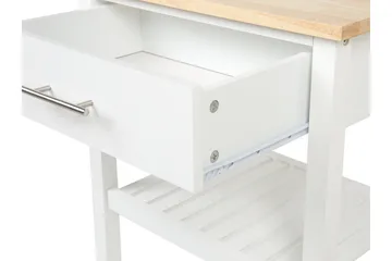 Hiuma Serveringsbord 58 cm - Vit - Möbler - Bord & matgrupper - Serveringsvagn & barvagn - Rullbord, rullvagn & serveringsbord
