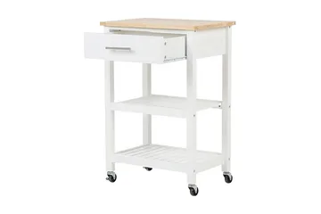 Hiuma Serveringsbord 58 cm - Vit - Möbler - Bord & matgrupper - Serveringsvagn & barvagn - Rullbord, rullvagn & serveringsbord