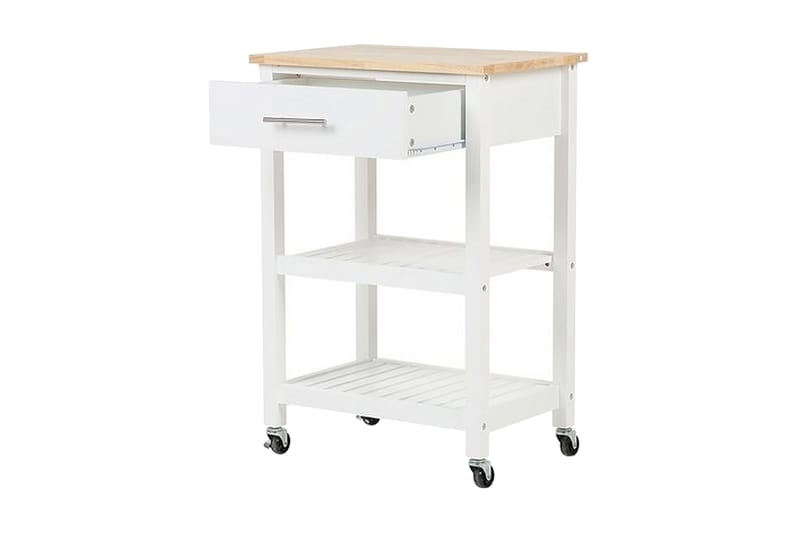 Hiuma Serveringsbord 58 cm - Vit - Möbler - Bord & matgrupper - Serveringsvagn & barvagn - Rullbord, rullvagn & serveringsbord