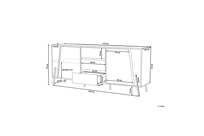Blackpool Konsolbord 177 cm - Trä/Natur - Möbler - Bord & matgrupper - Avlastningsbord - Konsolbord & sidobord