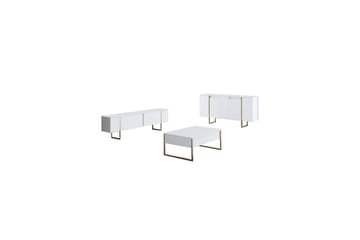 Luxe Konsollbord 160 cm - Vit/Guld - Förvaring - Förvaringsmöbler - Sideboard & skänk