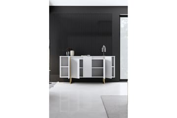 Luxe Konsollbord 160 cm - Vit/Guld - Förvaring - Förvaringsmöbler - Sideboard & skänk