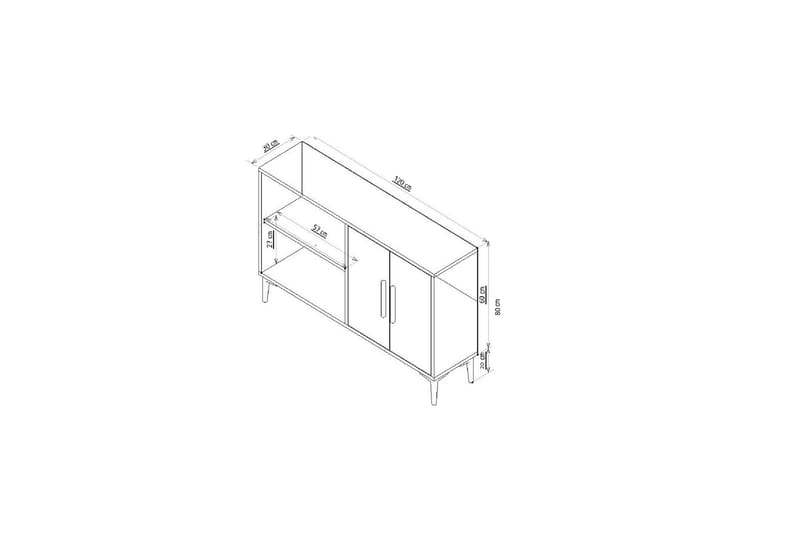 Myria Konsollbord 120 cm - Ek - Förvaring - Förvaringsmöbler - Sideboard & skänk