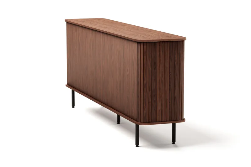Kopparbo Sideboard med Förvaring Ribbad - Mörkbrunt / Valnöt / Trä - Förvaring - Förvaringsmöbler - Sideboard & skänk
