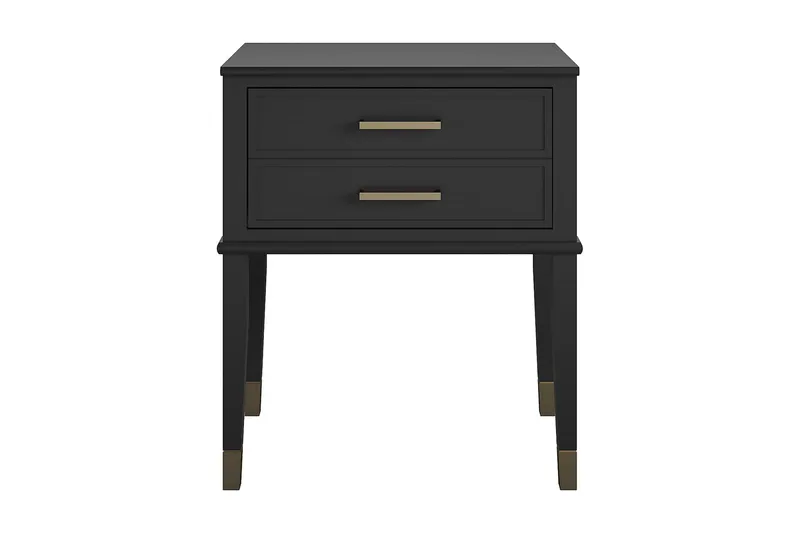Westerleigh Sidobord 60 cm Svart/Guld