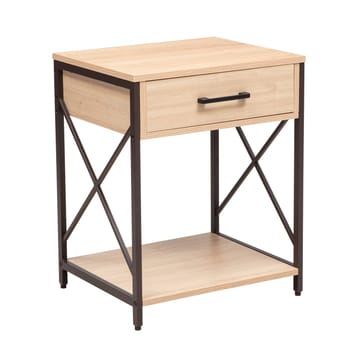 Nattduksbord/sidobord Hedvig ask/svart 48x40x60 cm - ask/svart - Möbler - Bord & matgrupper - Avlastningsbord - Sängbord & nattduksbord