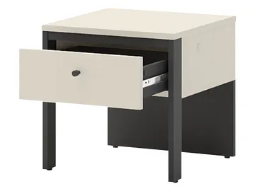 Navron Sängbord 40 cm - Beige/Svart - Möbler - Bord & matgrupper - Avlastningsbord - Sängbord & nattduksbord