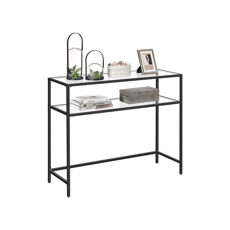 Rovena Byrå 90 cm, Svart och transparent