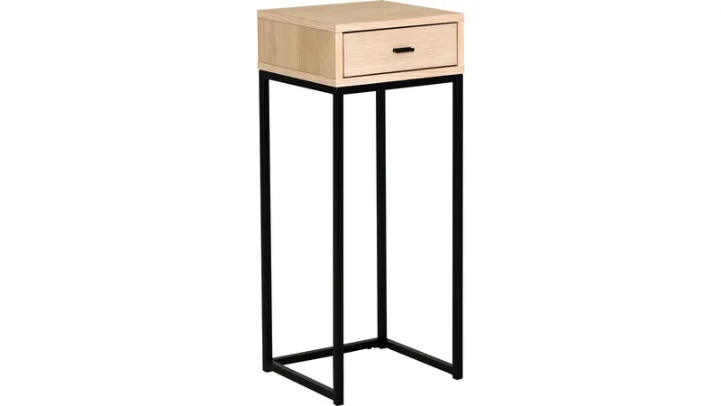 Sängbord Eiknor 75 cm, Vitpigmenterad ek