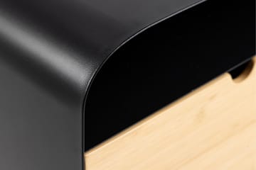 Belleuve Vägghängt Sängbord & Nattduksbord med Låda 25 cm i Metall - Svart - Möbler - Bord & matgrupper - Avlastningsbord - Sängbord & nattduksbord