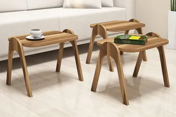 Hovdane Satsbord 49 cm 3 Bord - Brun - Möbler - Bord & matgrupper - Avlastningsbord - Satsbord