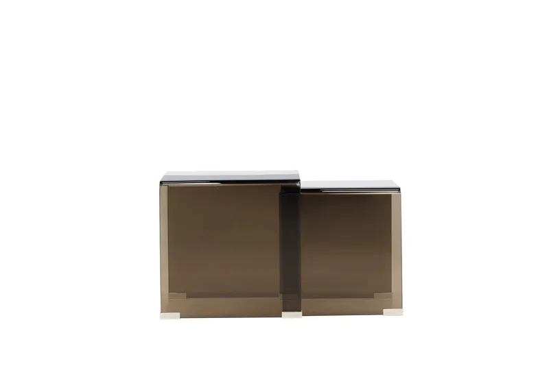 Sidobord Telemark 36 cm - Bruntonat glas - Möbler - Bord & matgrupper - Avlastningsbord - Satsbord