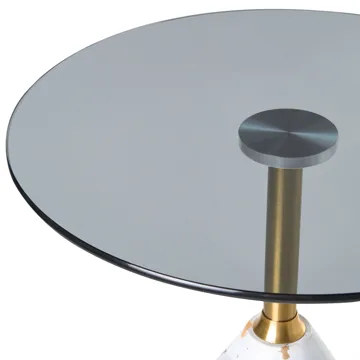 Sidobord Wabby - Vit marmor - Möbler - Bord & matgrupper - Avlastningsbord - Lampbord