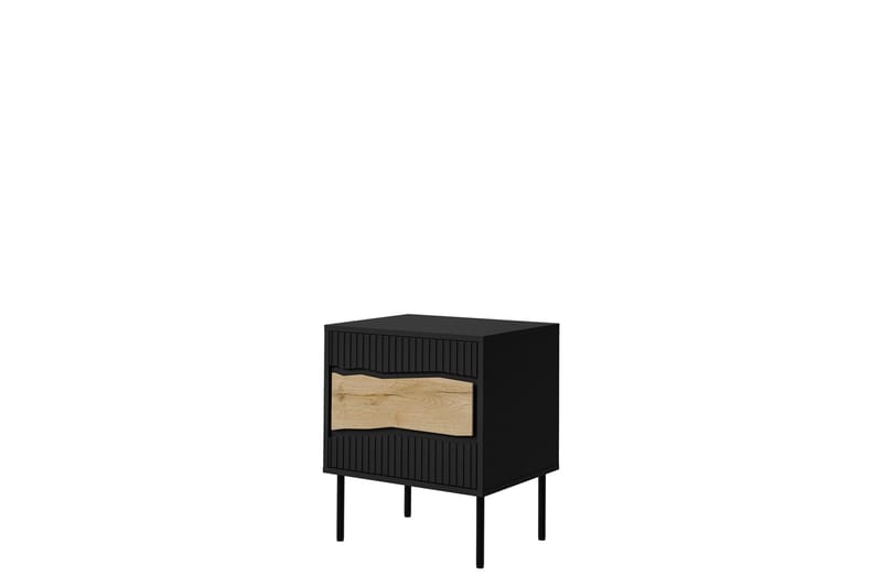 Stintino Sängbord 51 cm, Svart/Brun