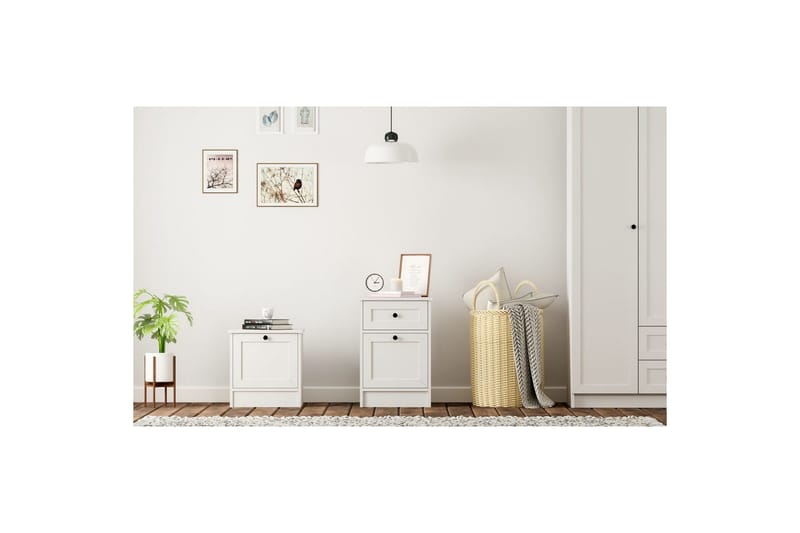 Varion Sängbord 45 cm - Matt Vit - Möbler - Bord & matgrupper - Avlastningsbord - Sängbord & nattduksbord