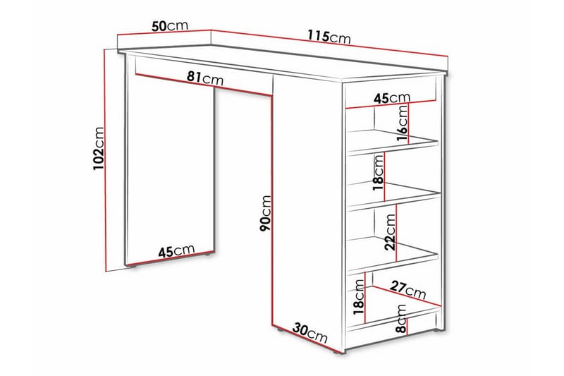Kintore Barbord 50 cm - Svart - Möbler - Bord & matgrupper - Barbord & ståbord