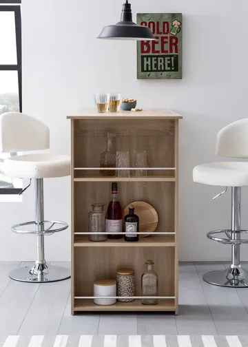 Norova Barbord 120 cm - Sonoma-ek/silver - Möbler - Bord & matgrupper - Barbord & ståbord