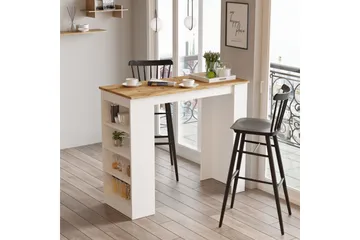 Zambasa Barbord 120 cm - Natur/Vit - Möbler - Bord & matgrupper - Barbord & ståbord
