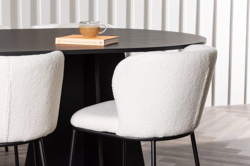 Bariso Matbord 230x115x75 cm Oval med 6 Edina Matstol - Möbler - Bord & matgrupper - Matgrupper
