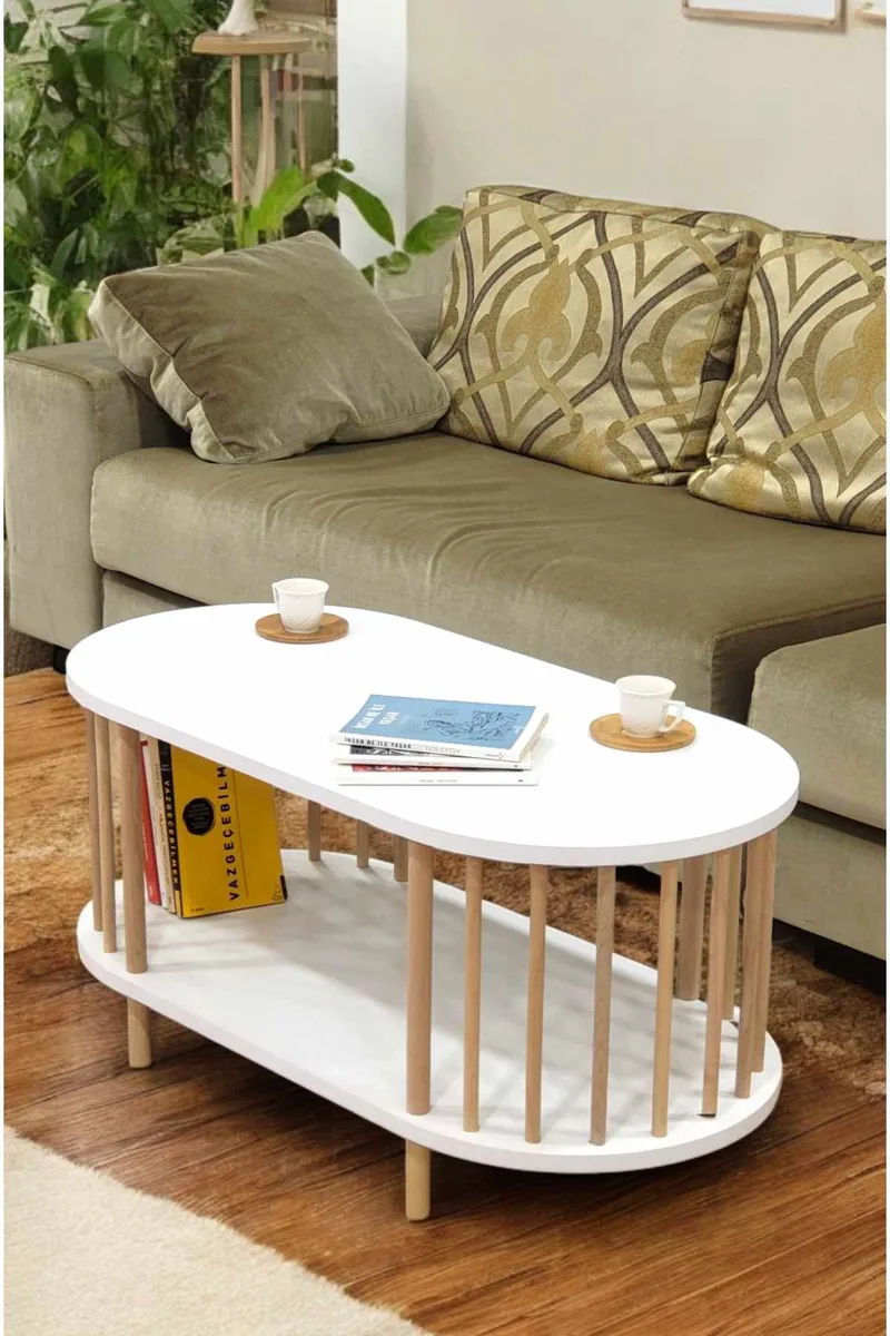 Belvo Soffbord 90x43x45 cm, Vit