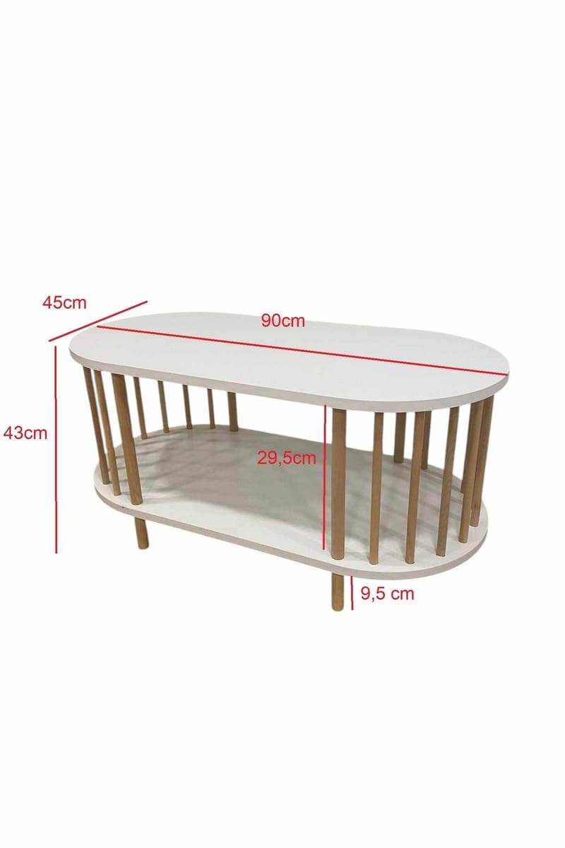 Belvo Soffbordsset 90x43x45 cm - Sapphire Oak och antracit - Möbler - Bord & matgrupper - Soffbord