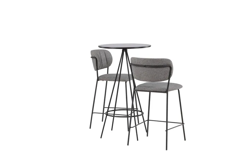 Bistro Matgrupp 60 cm Rund med 2 Bell stolar - Svart - Möbler - Bord & matgrupper - Matgrupper
