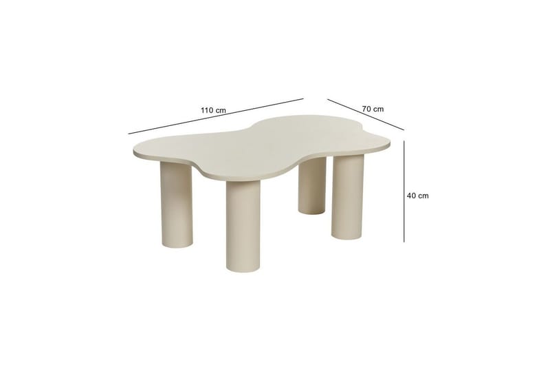 Bloomis Soffbord 110 cm - Cream - Möbler - Bord & matgrupper - Soffbord