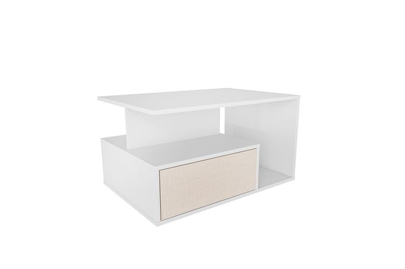 Bulvari Soffbord 90 cm, Beige/Vit
