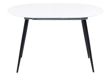 Castellana Matbord Förlängningsbart 120-160x80 cm - Vit/Svart - Möbler - Bord & matgrupper - Matbord & köksbord