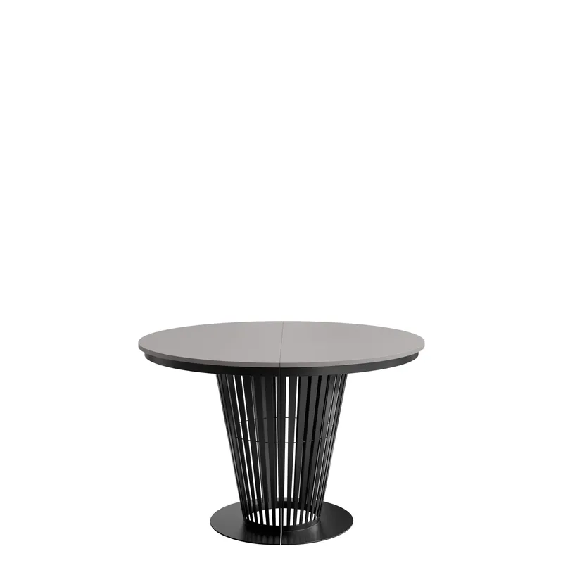 Cedra Runt Matbord 100-176 cm, svart, grå