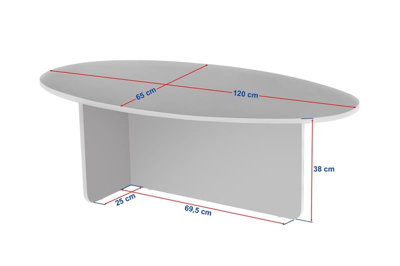 Ceyra Soffbord 120x40x65 cm - Travertine Walnut - Möbler - Bord & matgrupper - Soffbord