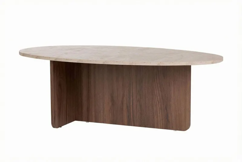 Ceyra Soffbord 120x40x65 cm, Travertine Walnut